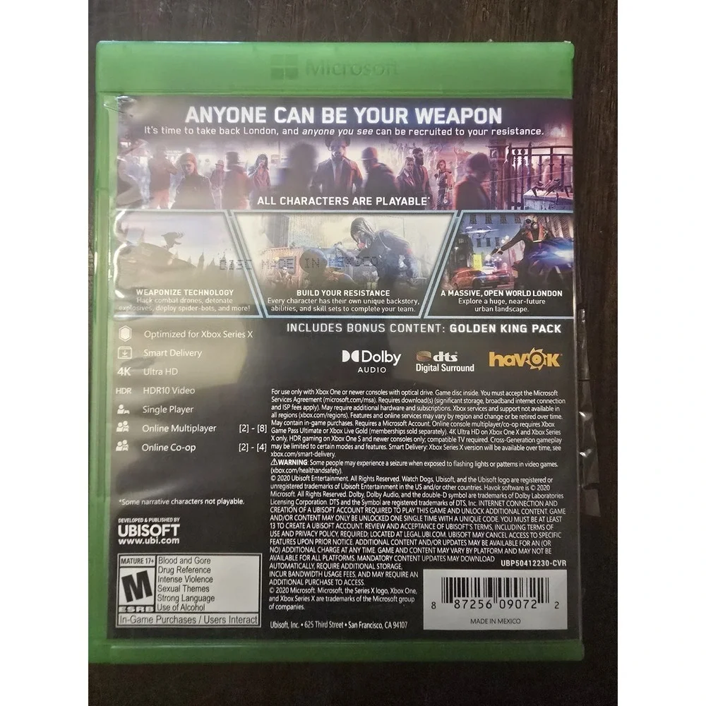 Watch Dogs Legion Xbox One Standard Edition Video Games Action Adventure Ubisoft